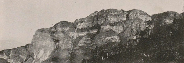 阿里山塔山的斷崖老照片